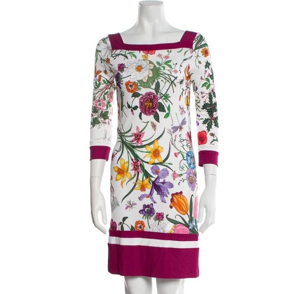 New With Tags ❤️Gucci Flora Print Mini Dress❤️ - Picture 3 of 5